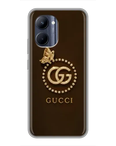 Чехол для Realme C33 с картинкой «Gucci — золотая бабочка»