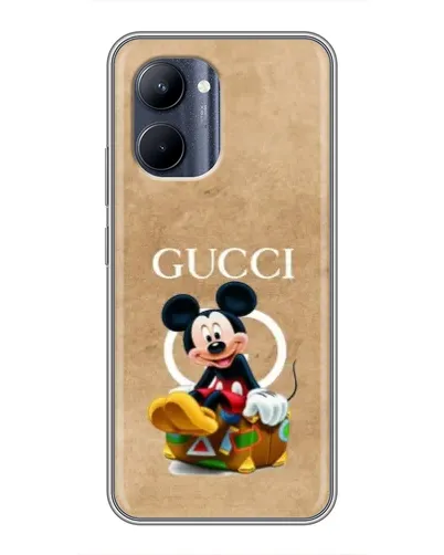 Чехол для Realme C33 с картинкой «Микки Маус Gucci — крафт»
