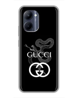 Чехол для Realme C33 с картинкой «Gucci — серебряная змея»