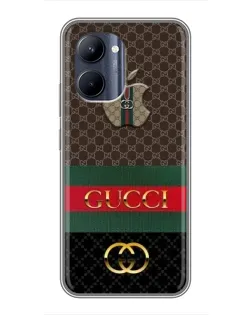 Чехол для Realme C33 с картинкой «Gucci — брендированный десерт»