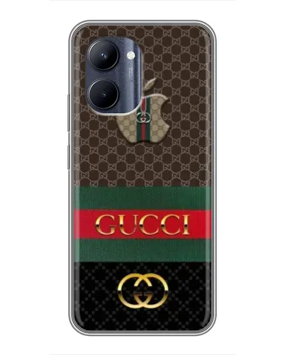 Чехол для Realme C33 с картинкой «Gucci — брендированный десерт»