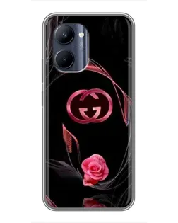 Чехол для Realme C33 с картинкой «Gucci — неоновая роза»
