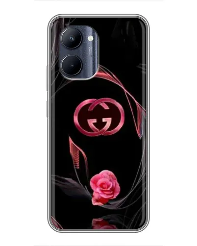 Чехол для Realme C33 с картинкой «Gucci — неоновая роза»