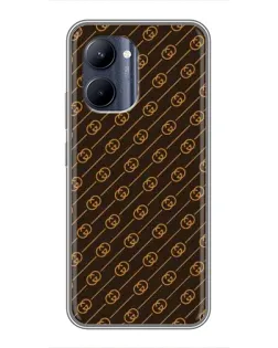 Чехол для Realme C33 с картинкой «Gucci — золотые диагонали»