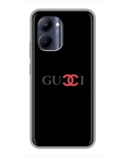 Чехол для Realme C33 с картинкой «Gucci — красный градиент»
