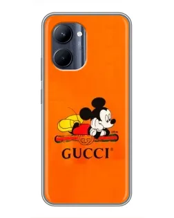 Чехол для Realme C33 с картинкой «Микки Маус Gucci — оранж»