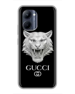 Чехол для Realme C33 с картинкой «Gucci — серебряный лев»