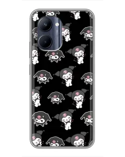 Чохол для Realme C33 з картинкою «Чорний паттерн Kuromi»