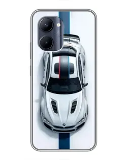 Чехол для Realme C33 с картинкой «Вид сверху — BMW M»