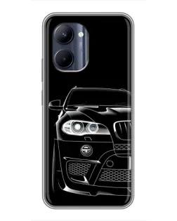 Чехол для Realme C33 с картинкой «Темный силуэт BMW»