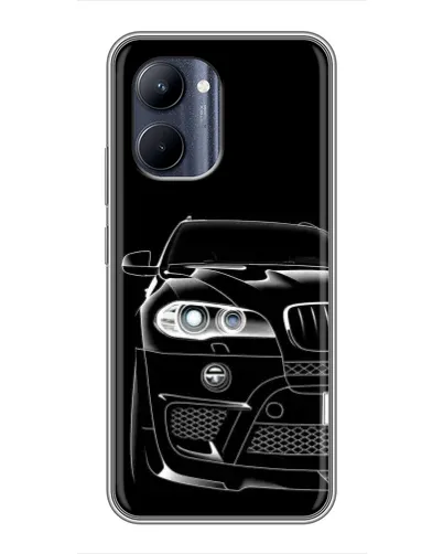 Чехол для Realme C33 с картинкой «Темный силуэт BMW»