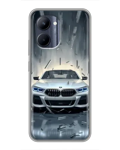 Чехол для Realme C33 с картинкой «BMW в свете фар»