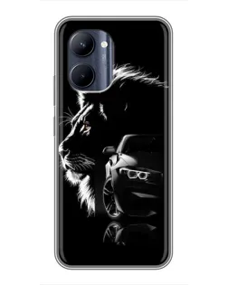 Чехол для Realme C33 с картинкой «BMW и лев»