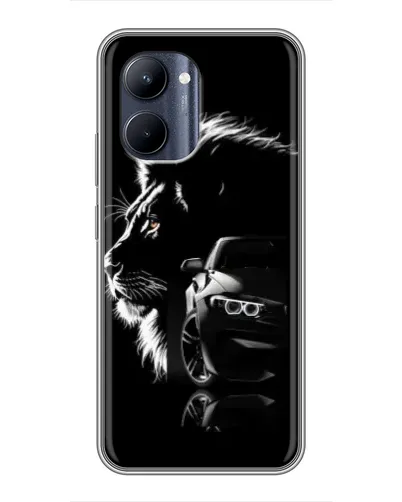 Чехол для Realme C33 с картинкой «BMW и лев»
