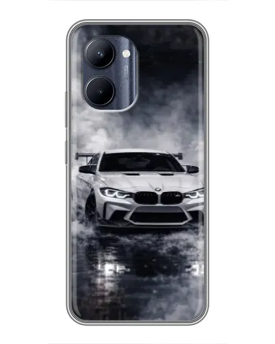 Чехол для Realme C33 с картинкой «BMW сквозь туман»