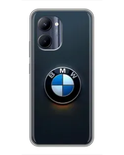 Чехол для Realme C33 с картинкой «Логотип BMW — минимализм»