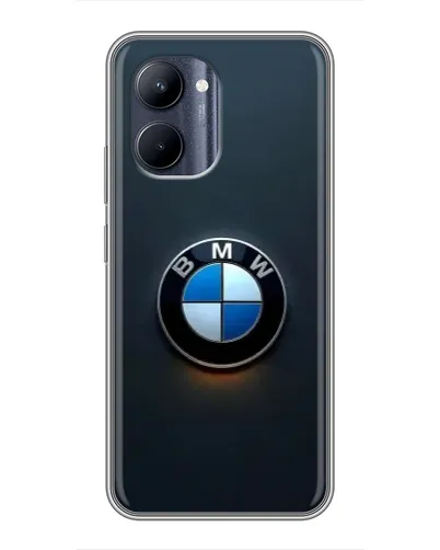 Чехол для Realme C33 с картинкой «Логотип BMW — минимализм»