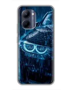 Чехол для Realme C33 с картинкой «BMW под дождем»