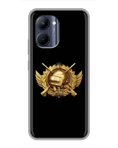 Чохол для Realme C33 з картинкою «PUBG — помаранчевий градієнт»