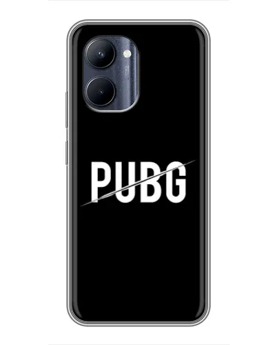 Чохол для Realme C33 з картинкою «PUBG — білий логотип»