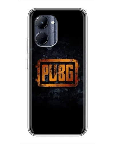 Чохол для Realme C33 з картинкою «PUBG — золотий логотип»