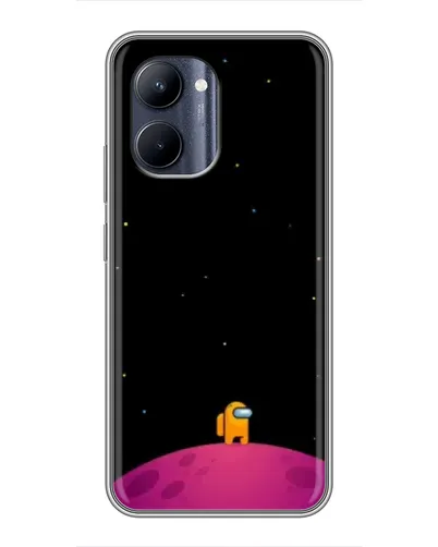 Чехол для Realme C33 с картинкой «Одинокий герой на планете»