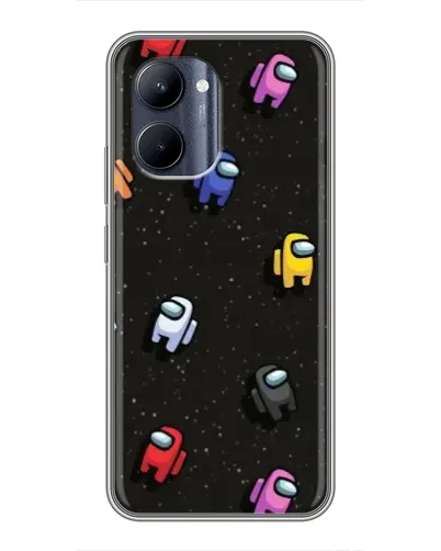 Чехол для Realme C33 с картинкой «Космический паттерн Among Us»