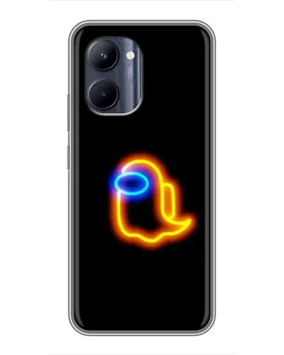 Чехол для Realme C33 с картинкой «Among Us неоновое сияние»
