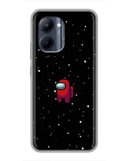 Чехол для Realme C33 с картинкой «Красный Among Us»