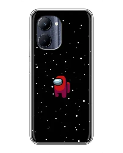 Чехол для Realme C33 с картинкой «Красный Among Us»