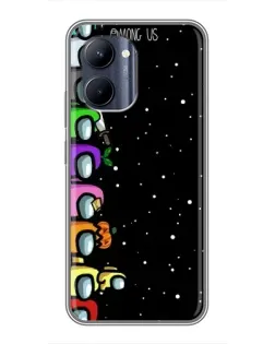 Чехол для Realme C33 с картинкой «Команда Among Us»