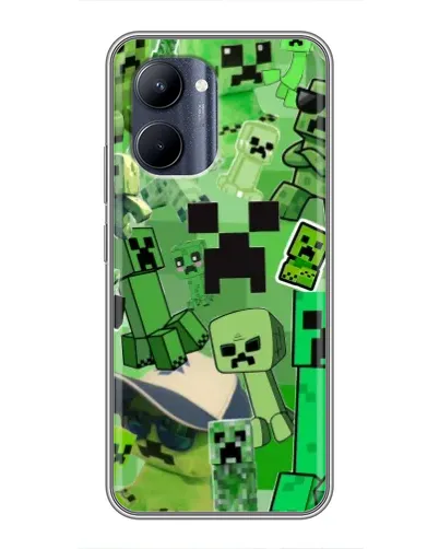 Чохол для Realme C33 з картинкою «Кріпери Minecraft»