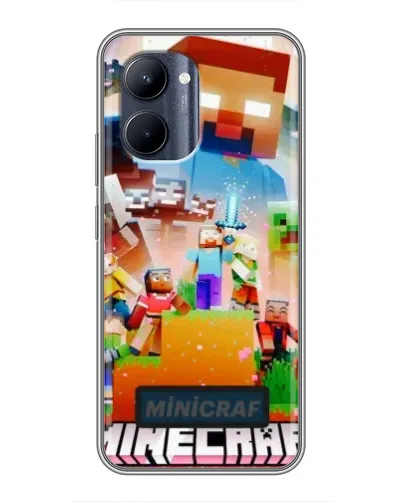 Чохол для Realme C33 з картинкою «Minecraft герої гри»