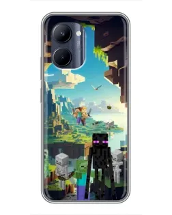 Чохол для Realme C33 з картинкою «Ендермен у лісі»