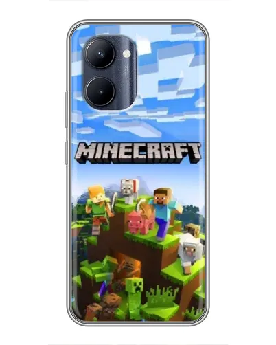 Чохол для Realme C33 з картинкою «Minecraft класичний світ»