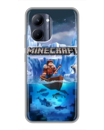 Чохол для Realme C33 з картинкою «Minecraft льодянийсвіт»