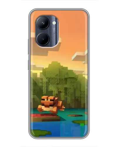 Чохол для Realme C33 з картинкою «Майнкрафт захід сонця»