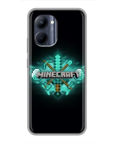Чохол для Realme C33 з картинкою «Minecraft Diamond лого»