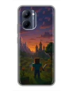 Чохол для Realme C33 з картинкою «Стів біля вежі»