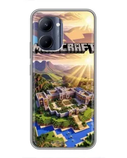 Чохол для Realme C33 з картинкою «Minecraft панорама»