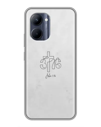 Чехол для Realme C33 с картинкой «Иоанна 3:16 Крест»