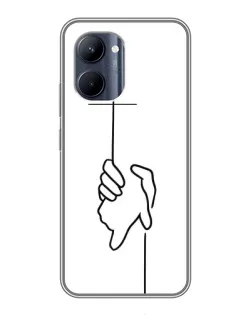 Чехол для Realme C33 с картинкой «Рука держит»