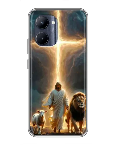 Чехол для Realme C33 с картинкой «Лев Иуды и Свет»