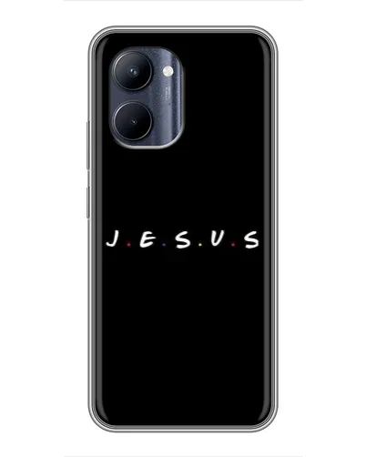 Чехол для Realme C33 с картинкой «Точки веры J.E.S.U.S.»