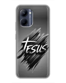 Чехол для Realme C33 с картинкой «Надпись Jesus Graffiti»