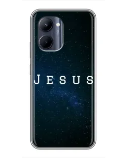 Чехол для Realme C33 с картинкой «Звездное небо Jesus»