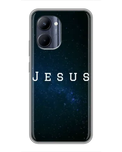 Чехол для Realme C33 с картинкой «Звездное небо Jesus»