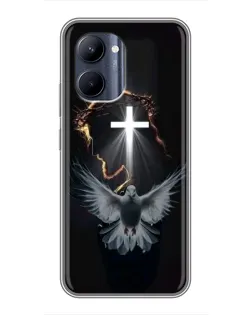 Чехол для Realme C33 с картинкой «Голубь и Свет»