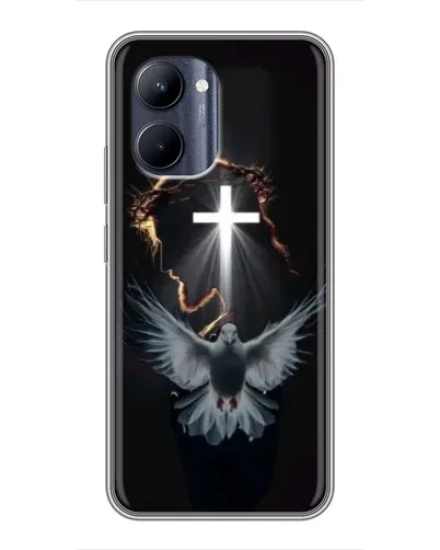 Чехол для Realme C33 с картинкой «Голубь и Свет»