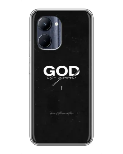 Чехол для Realme C33 с картинкой «GOD — Бог над всем»